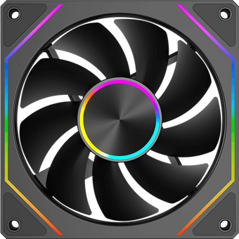  Кулер PcCooler FG120 ARGB BK (120x120x25mm, 4-pin PWM, 54CFM, 28.4dBA, 1800RPM, Black) 