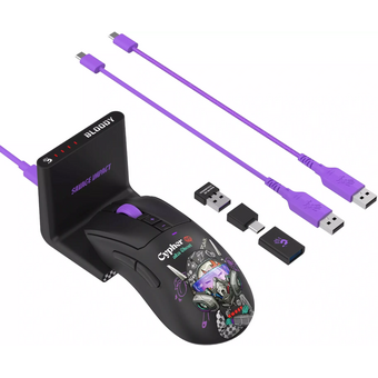  Мышь A4Tech Bloody R73 Ultra Duo Cypher Ghost черный/рисунок 