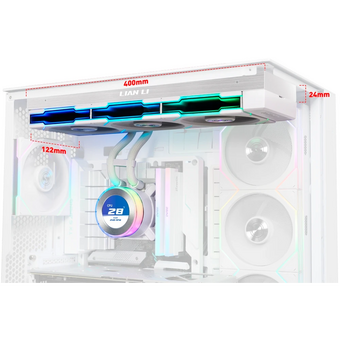  СВО Lian Li HydroShift II LCD-C 360TL (GHS2LCD36TW White) (G89.GHS2LCD36TW.R0) / 3x120mm ARGB PWM Fans 