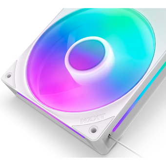  Кулер NZXT F240 RGB Core (RF-U24HF-W1) (120x120x25mm, 4-pin PWM, 75.12CFM, 30dBA, 2400RPM, White, Single-Frame Fan Unit) 
