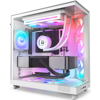  Кулер NZXT F240 RGB Core (RF-U24HF-W1) (120x120x25mm, 4-pin PWM, 75.12CFM, 30dBA, 2400RPM, White, Single-Frame Fan Unit) 