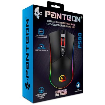 Мышь Jet.A Panteon PS80 черная   Мышь Jet.A Panteon PS80 черная