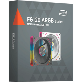  Кулер PcCooler FG120 ARGB BK (120x120x25mm, 4-pin PWM, 54CFM, 28.4dBA, 1800RPM, Black) 
