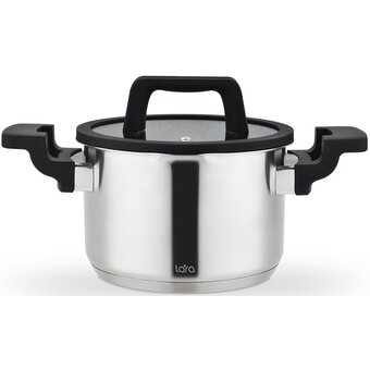  Кастрюля LARA LR02-290 нерж Премиум 