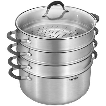  Кастрюля-пароварка Rondell RDS-1815 30.4л. d-32см (с крышкой) стальной 