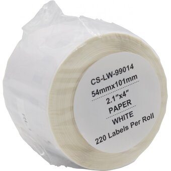  Этикетки Cactus CS-LW-99014 сег.101x54мм черный белый 220шт/рул Dymo Label Writer 450/4XL 