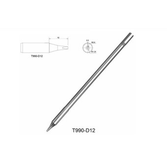  Жало со встроенным нагревателем Atten T990-D12 