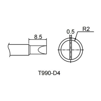  Жало со встроенным нагревателем Atten T990-D4 