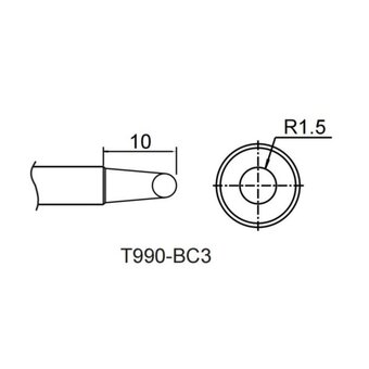  Жало со встроенным нагревателем Atten T990-BC3 