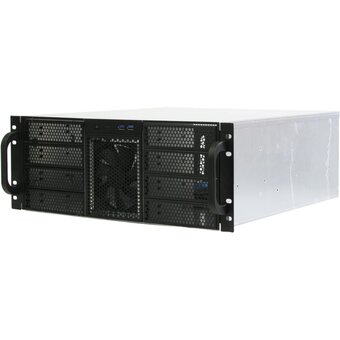  Корпус Procase RE411-D8H4-A-45 4U,8x5.25+5HDD,черный,без блока питания,глубина 450мм,MB ATX 12"x9,6" 