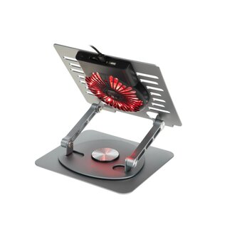  Подставка для ноутбука Digma D-NCP170-1xRGB110-360 серый 