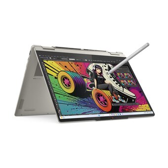 Ноутбук Lenovo Yoga 7 14AKP10 (83JR0062RK) 14", трансформер, OLED, AMD Ryzen AI 7 350 2ГГц, 8 ядер, 24ГБ LPDDR5x, 1ТБ SSD, AMD Radeon 860M, без ОС 