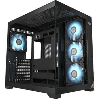  Корпус PcCooler C3T700 ARGB BK, без БП Midi-Tower, TG, 4x120mm 1xUSB-A 3.0 + 2.0 1xUSB-C, ATX, mITX Black 