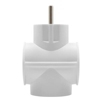  Тройник Defender TG-04 (99111) 3 розетки, заземление, белый 