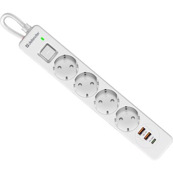  Сетевой фильтр DEFENDER DFS 141 (99433) white 