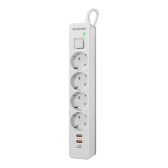  Сетевой фильтр DEFENDER DFS 141 (99433) white 