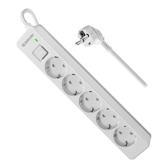  Сетевой фильтр DEFENDER DFS 131 (99430) white 