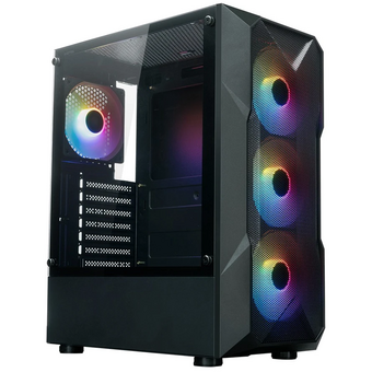  Корпус XASTRA A304 4FRGB Black (A304-4FC12F) ATX/Mesh/halfl-size TG/4x120mm FRGB FC fans 