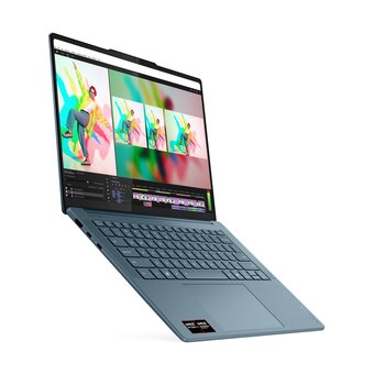  Ноутбук Lenovo Yoga Pro 7 14AKP10 (83KG0014RK) 14.5", OLED, AMD Ryzen AI 7 350 2ГГц, 8 ядер, 32ГБ LPDDR5x, 1ТБ SSD, AMD Radeon 860M, W11H, бирюзовый 