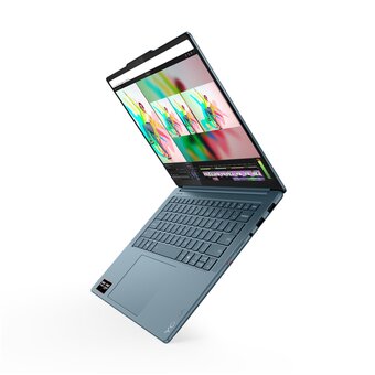  Ноутбук Lenovo Yoga Pro 7 14AKP10 (83KG0014RK) 14.5", OLED, AMD Ryzen AI 7 350 2ГГц, 8 ядер, 32ГБ LPDDR5x, 1ТБ SSD, AMD Radeon 860M, W11H, бирюзовый 