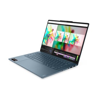  Ноутбук Lenovo Yoga Pro 7 14AKP10 (83KG0014RK) 14.5", OLED, AMD Ryzen AI 7 350 2ГГц, 8 ядер, 32ГБ LPDDR5x, 1ТБ SSD, AMD Radeon 860M, W11H, бирюзовый 