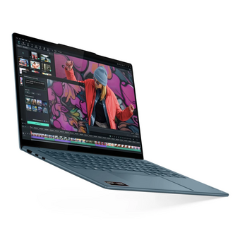  Ноутбук Lenovo Yoga Slim7 14AKP10 (83JY0009RK) 14", OLED, AMD Ryzen AI 5 340 2ГГц, 6 ядер, 16ГБ LPDDR5x, 1ТБ SSD, AMD Radeon 840M, W11H, бирюзовый 