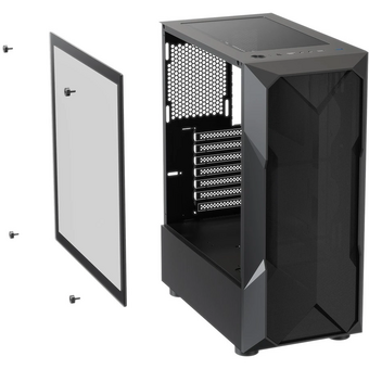  Корпус XASTRA A304 4FRGB Black (A304-4FC12F) ATX/Mesh/halfl-size TG/4x120mm FRGB FC fans 