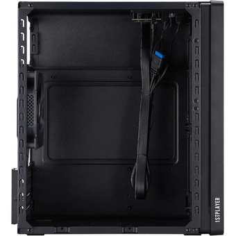  Корпус 1STPLAYER WD1 Black (WD1-BK-3F) / mATX / 3x120mm fans 