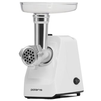  УЦ Мясорубка Polaris PMG 1852 RUS белый (плохая упаковка, трещина на лотке, потертости на пластике паза, пересборка) 