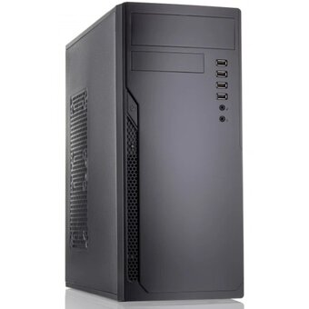  Корпус Foxline FL-301 (FL-301-RW), без БП ATX, 4xUSB2.0, HDA, w/o Fan, PSU, no PowerCord , w/DVD-RW installed 