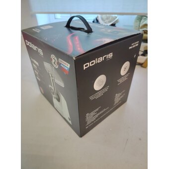  УЦ Мясорубка Polaris PMG 1852 RUS белый (плохая упаковка, трещина на лотке, потертости на пластике паза, пересборка) 