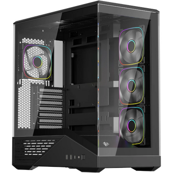  Корпус 1STPLAYER GM7 ARGB Black (GM7-BK-3FN7R-1FN7) / ATX / 4x120mm ARGB fans 