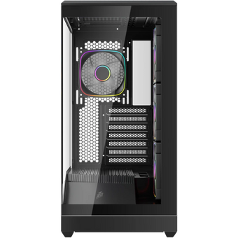  Корпус 1STPLAYER GM7 ARGB Black (GM7-BK-3FN7R-1FN7) / ATX / 4x120mm ARGB fans 