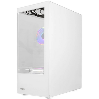  Корпус Ginzzu CL310 ATX Fan 3*12LD4 FRGB передняя панель cтекло белый 