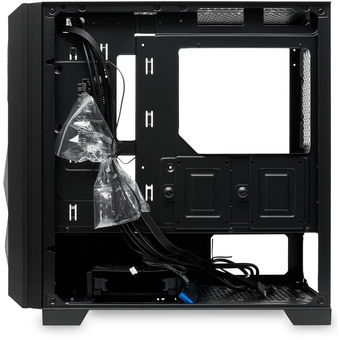  Корпус HSPD M340 (M340-TGBK), без БП, Mesh Mid Tower, Black, TG, 0.5 SPCC, no fans, mATX, mITX, 165/350/200mm, 2x2.5", 4xPCI, 1xUSB-A 3.0 