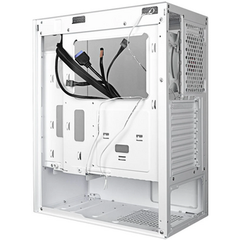  Корпус Ginzzu CL310 ATX Fan 3*12LD4 FRGB передняя панель cтекло белый 