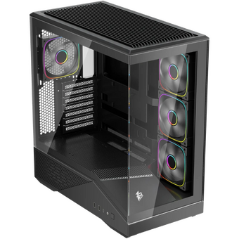  Корпус 1STPLAYER GM7 ARGB Black (GM7-BK-3FN7R-1FN7) / ATX / 4x120mm ARGB fans 