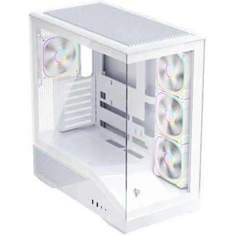  Корпус 1STPLAYER GM7 ARGB White (GM7-WH-3FN7R-W-1FN7-W) / ATX / 4x120mm ARGB fans 