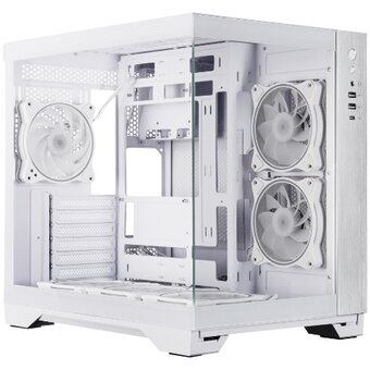  Корпус CHIEFTEC Visio White (GM-30W-TG-OP) без БП, боковое окно (панорама) из закаленного стекла, 6xPWM ARGB 120мм вентиляторов, белый, ATX 