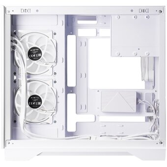  Корпус CHIEFTEC Visio White (GM-30W-TG-OP) без БП, боковое окно (панорама) из закаленного стекла, 6xPWM ARGB 120мм вентиляторов, белый, ATX 