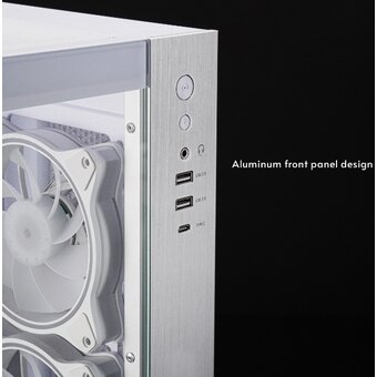 Корпус CHIEFTEC Visio White (GM-30W-TG-OP) без БП, боковое окно (панорама) из закаленного стекла, 6xPWM ARGB 120мм вентиляторов, белый, ATX 
