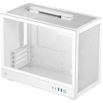  Корпус Deepcool CH160 Plus WH без БП, боковое окно (закаленное стекло), белый, Micro ATX/Mini-ITX 
