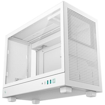  Корпус Deepcool CH160 Plus WH без БП, боковое окно (закаленное стекло), белый, Micro ATX/Mini-ITX 