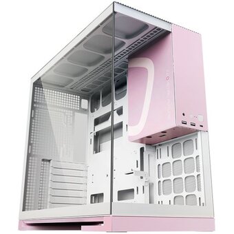  Корпус Geometric Future Model 5 (1AM5WKPK00100), без БП, Midi-Tower, TG, no fans, 2xUSB-A 3.0, 1xUSB 3.2 Type-C, E-ATX, ATX, mITX Pink 