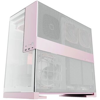  Корпус Geometric Future Model 5 (1AM5WKPK00100), без БП, Midi-Tower, TG, no fans, 2xUSB-A 3.0, 1xUSB 3.2 Type-C, E-ATX, ATX, mITX Pink 