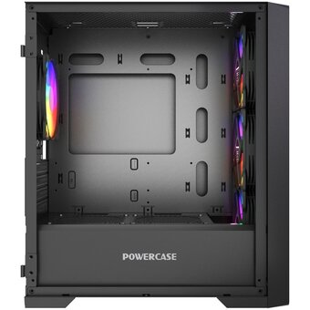  Корпус Powercase ByteFlow Micro Black LE (CAMBFB-A4-LE), Tempered Glass, 4х 120mm ARGB PWM fans, чёрный, mATX 