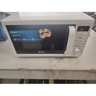  УЦ Микроволновая печь MIDEA AM820CUK-W белый (плохая упаковка, б/у, ремонт контактной группы и замена пластины) 
