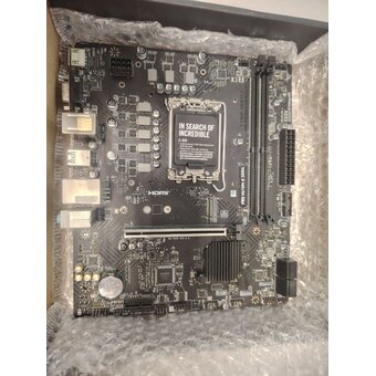  УЦ MB s1700 MSI PRO H610M-E DDR4, Socket1700, Intel H610, 2xDDR4 (плохая упаковка, б/у, только мат. плата, восстановление контактов звуковой платы) 