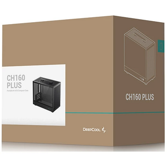  Корпус Deepcool CH160 Plus без БП, боковое окно (закаленное стекло), черный, Micro ATX/Mini-ITX 