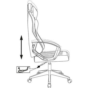  Кресло игровое Zombie 1 Grey серый/черный крестов. пластик 